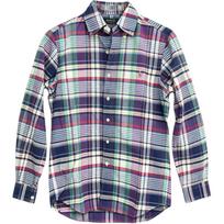 Polo Ralph Lauren SS26 Pony Logo Embroidered Plaid Long Sleeve Shirt Classic Edition Men shirts 710866800-001 XS