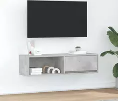 Laikiklis TV spintelė, betono pilka, 100x31x25,5 cm, klijuota mediena