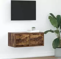 Laikiklis TV spintelė Rūkyto ąžuolo spalvos 60x31x25,5 cm Klijuota mediena