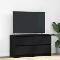 Laikiklis TV spintelė, juoda, 100x35x54 cm, klijuota mediena