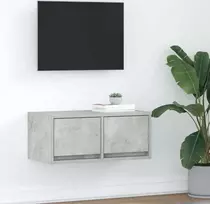 Laikiklis TV spintelė, betono pilka, 60x31x25,5 cm, klijuota mediena