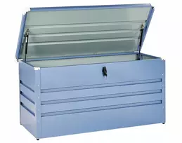 Sodo dėžė Beliani CEBROSA Sodo dėžė Metalinė 132 cm 62 cm Mėlyna