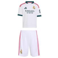 Adidas Real Madrid 26/27 Sezono Namų Futbolo Gerbėjų Versija Drėgmę Sugerianti Greitai Džiūstanti 2 dalių Rinkinys Vaikams Sportinė Apranga KC3946 2XS
