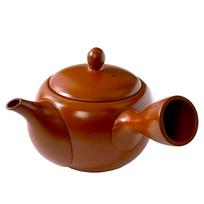 Tokoname Ware Teapot 380ml with Ceramic Mesh Strainer - Vermilion Red Clay