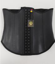 Fagas Latex Waist Trainer Long Front Short Back Gaine Amincissante Femme Corset Belts Hourglass Body Shaper with Steel Bones Xs juoda