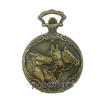 Cheap Antique Plain Pocket Watch With Horses antique sidabras