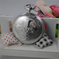 Vintage Large Gold Silver Shield Pocket Watch Alloy Strap Flip Retro Quartz Pendant Watch Gift Hot Sale Classic sidabras