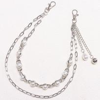 Metal Hip Hop Pearl Embellished Belt Chain For Men And Women Gift
