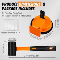 Floor Gap Repair Suction Cup Tool Wood Tile Vinyl Floor Crack Repair Tool Floor Gap Fixer Household Decoration Accessory oranžinė