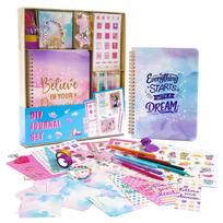 Journal Kit for Girls-Stocking Stuffers, Scrapbook Supplies Stationery Set, Art Crafts Kit-Ideal Gifts for 8-14 Year Old Girl 1