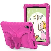 Cute Kids Case for IPad Mini 7 A17 Pro 8.3 Mini6 IPad Mini 5/4/3/2/1 (7.9 ) LightWeight Shockproof with Butterfly Stand Cover iPad mini 7 8.3 inch ryškiai rožinė