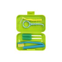 Orthodontic Care Kit With Folding Toothbrush Interdental Brush Aligner Chewies Invisible Aligner Remover Oral Hygiene Tools New žalia