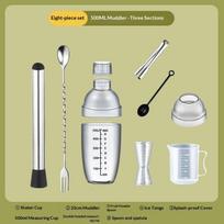 Clear Cocktail Shaker Set 8Pcs Food Grade Leakproof Bartender Kit with Measuring Jigger for Home Bar Party Use 500ML 8PCS