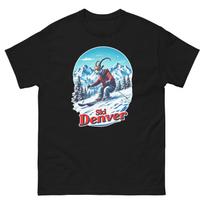 Ski Denver Mountain Goat Skiing Skier Animal T-Shirt S
