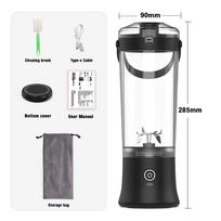 Foombthe Portable Blender Electric Juicer 500ML Fruit Mixers USB Rechargeable Smoothie Mini Blender Multifunction Juice Maker 7.4 juoda