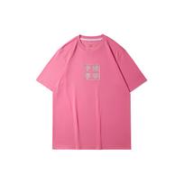 Li Ning T Shirts Men's Pink Crew Neck Moderate Straight Fit AHSR909-2 L