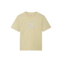 Li Ning T Shirts Unisex Yellow Crew Neck Moderate Straight Fit AHSS144-2 S