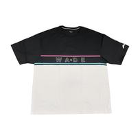 Li Ning T Shirts Men's Black White Crew Neck Moderate Straight Fit AHSQ395-1 XL
