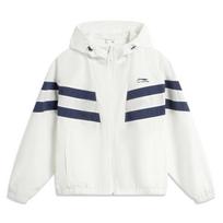 Li Ning Sports Life Collection Trench Coat Men's Ivory/Dark Ship Blue AFDV701-4 M