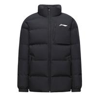 Li Ning Puffer Jackets Unisex Black Stand Collar Moderate AJMV301-1 L