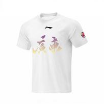 Li Ning Short Sleeved T Shirts Unisex White AHSVE61-2 L