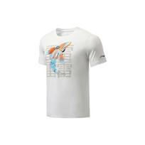 Li Ning Running Collection T Shirts Men's Standard White Crew Neck Moderate Straight Fit ATSR489-2 XXL