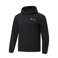 Li Ning Fitness Series Letter Logo Print Hooded Thickened And Fleece Lined Thermal Sports Jackets & Coats Men's Black AFDT635-1 M