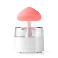 Bluetooth audio balto triukšmo lietaus drėkintuvas ultragarsinis purškimas drėkinimas spalvingas grybų debesis lietaus lašas naktinė lemputė Without spray function 300ML balta