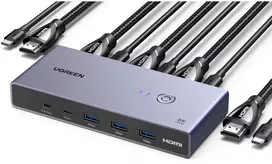 UGREEN CM692 HDMI KVM jungiklis 2 įėjimai 1 išėjimai