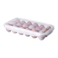 Egg Rack With Lid For Refrigerator, Plastic Storage Container/deviled Egg Tray Holder With Lid, Holds 18/10 Eggs One Size