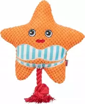 Trixie Jūrų žvaigždė su virve, žaislas, šunims, oranžinė, pliušinė, 22 cm