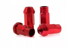 D1Spec aliuminio veržlės M12x1.5 50mm raudonos