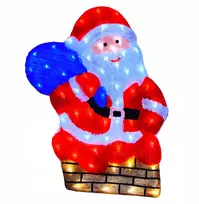 Kalėdinė dekoracija Ewax LD10 Kalėdų Senelio LED figūrėlė su ornamentu