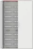 ABB modulinis paviršinio montavimo, hermetiškas plieno paskirstymo skydas „ComfortLineCA 8x36 288M IP44 125A II klasė, tvirtos durys N+PE Quick CA38V 2CPX“