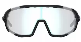 RH+ TIFOSI SLEDGE CLARION FOTOTEC matinės juodos spalvos akiniai (1 Clarion Mėlyna PHOTOCHROME stiklas 46%-13% šviesos pralaidumas)