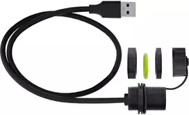 USB adapteris „Eaton InLine“ USB-A jungtis – IP68 – ekranuotas – lizdas–kištukas – 50 cm – juodas