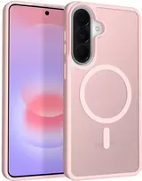 „Crong Crong Hybrid“ matinis magnetinis „MagSafe“ dėklas, skirtas „Samsung Galaxy A37 / A36“ (rožinis)