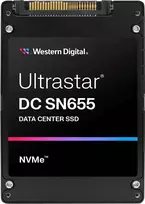 „Dysk SSD WD Western Digital Ultrastar DC SN655 WUS5EA138ESP7E4“ 3840GB 1 DWPD 2,5 colio 63,5 mm U.3 PCIe 4.0 x4 (NVMe) SSD 256 bitų AES