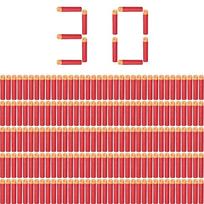 NM 30Pcs Foam Darts Refill Bullets For Nerf N-Strike Mega Blaster Mastodon Twinshock Toy Guns raudona