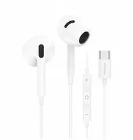 Ausinės Foneng FONENG T66 Ausinės su laidu Įstatomos į ausis (į ausis įkišamos tipo) ausinės USB-C su mikrofonu 1.2m balta