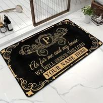 Religious Slogan Door Mat  As for Me and My Home  Anti Slip Floor Mat Suitable for Indoor Use Home Decoration Mat Selection 40cm x 60cm