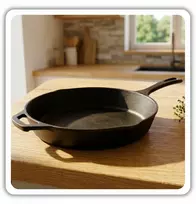 Keptuvė Atusa Emaliuota ketaus keptuvė 26 cm HAGE juoda matinė (DR10-blackmatt)