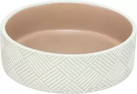 Trixie dubenėlis keramikinė we wzory, dla kota, 1 l/o 18 cm, balta/smėlio spalva