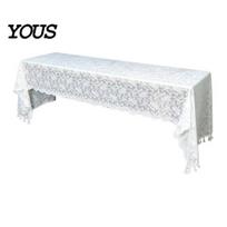 Bohemian Style Table Decor Tablecloth with Anti-Slip Backing, Double-Sided Lace Plain Design Protector, Tassel Anti-static Edge Furniture Cover for TV 60x120cm balta