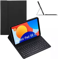 4kom.pl Dėklas su magnetyczną klaviatura Bluetooth do Xiaomi Redmi Pad SE 8.7 2024, juoda