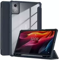 Dėklas na tablet 4kom.pl su podstawką klapką Clear Pieštukas do Lenovo Tab K11 Plus 11.45" TB352FU tamsiai mėlyna