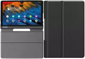 Dėklas na tablet 4kom.pl Dėklas SMART do Lenovo Yoga Smart Tab YT-X705F YT-X705L podstawka su klapką, juoda