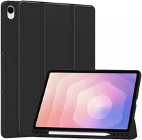 Dėklas na tablet 4kom.pl Dėklas SMART PENCIL do Samsung Galaxy Tab S11 11" SM-X730 SMX736 su klapką, juoda