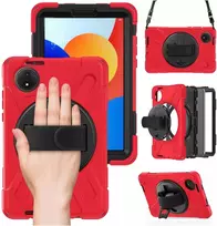 Dėklas na tablet Hurtel Dėklas pancerne Shockproof su laikikliu paskiem do Xiaomi Redmi Pad SE 8.7 2024, raudona