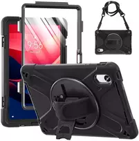 Dėklas na tablet 4kom.pl Shockproof su laikikliu do Lenovo Tab M11 10.95 TB330FU TB330XU TB331FC juoda